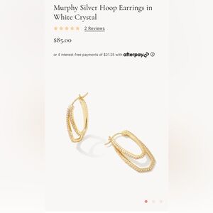 Kendra Scott Murphy Earrings Gold/White Crystal - NWT
